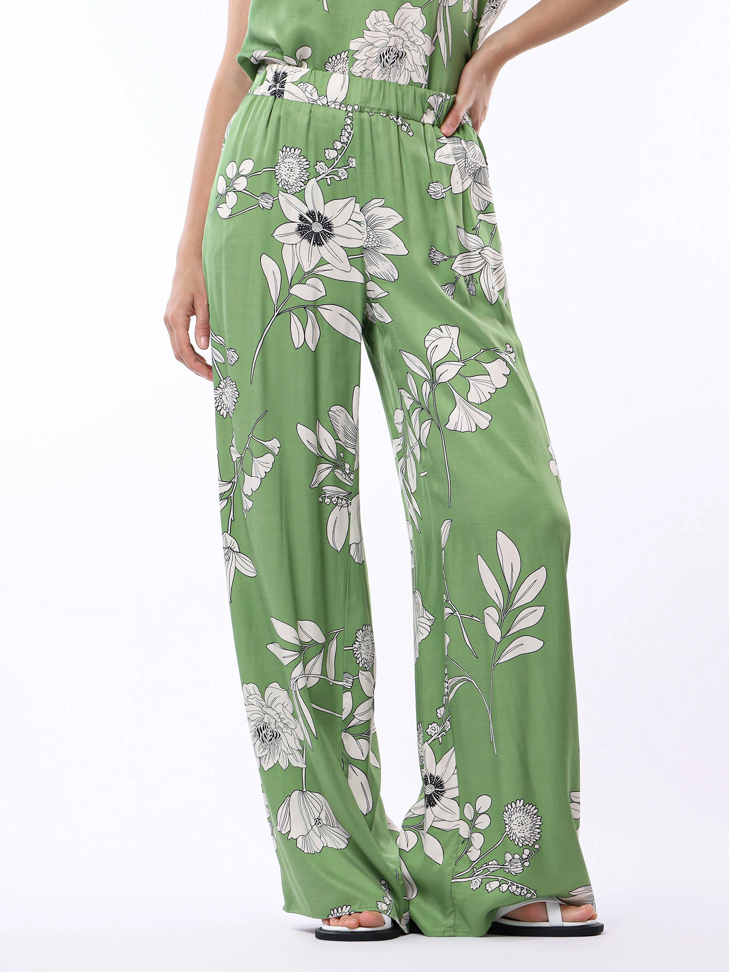 Брюки свободного кроя с принтом